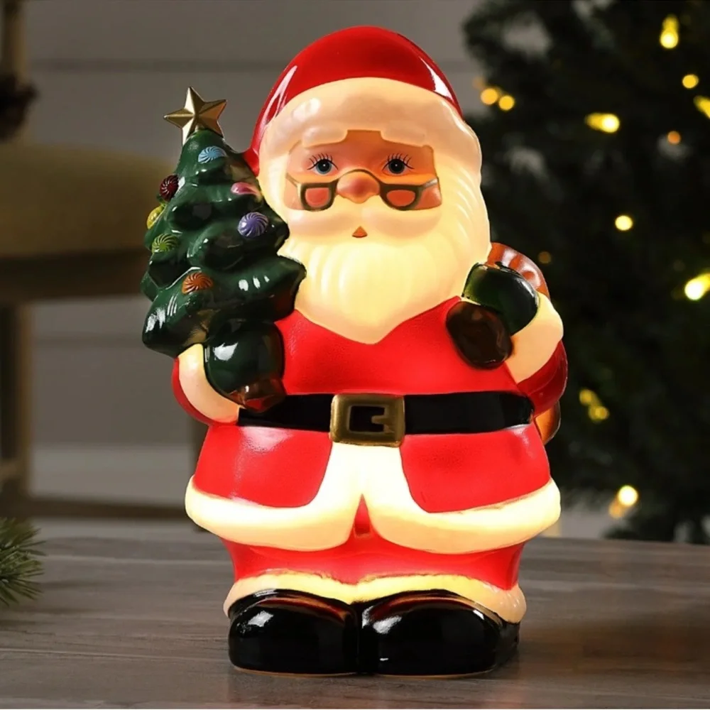 New! Santa holding Christmas Tree 12